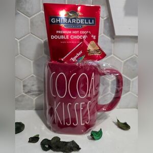 Rae Dunn Red "Cocoa Kisses" Mug